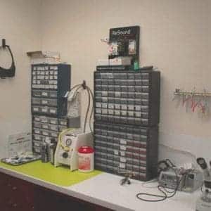An image of our laboratory- Our repair lab is equipped to repair and service your hearing aids.